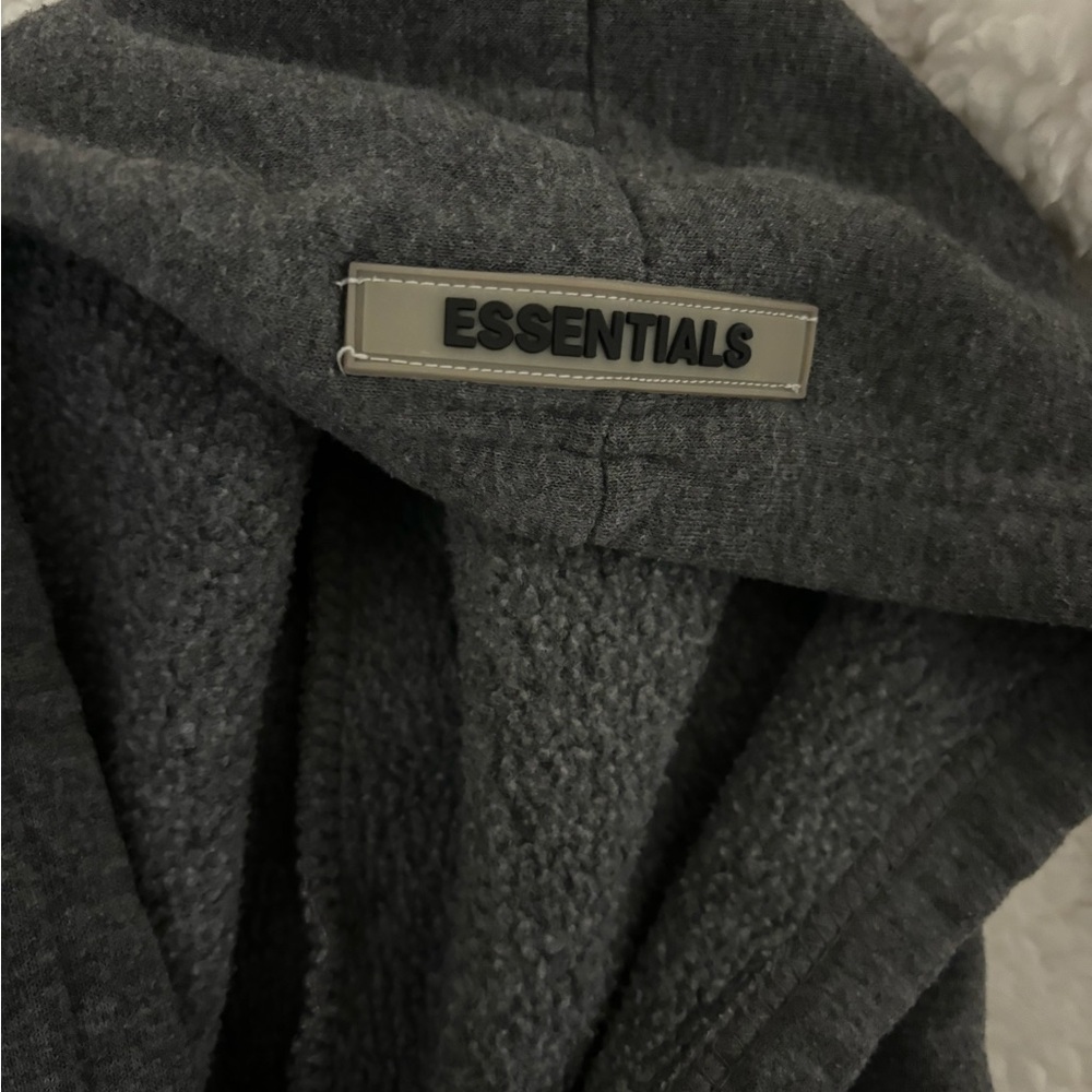 fear of god “essentials” dark grey hoodie size m ! - Picture 4 of 4